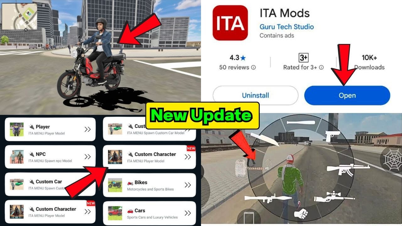Indian Theft Auto New  Mods Update 2025 | Ita Menu Link Launched Download And Use For Free
