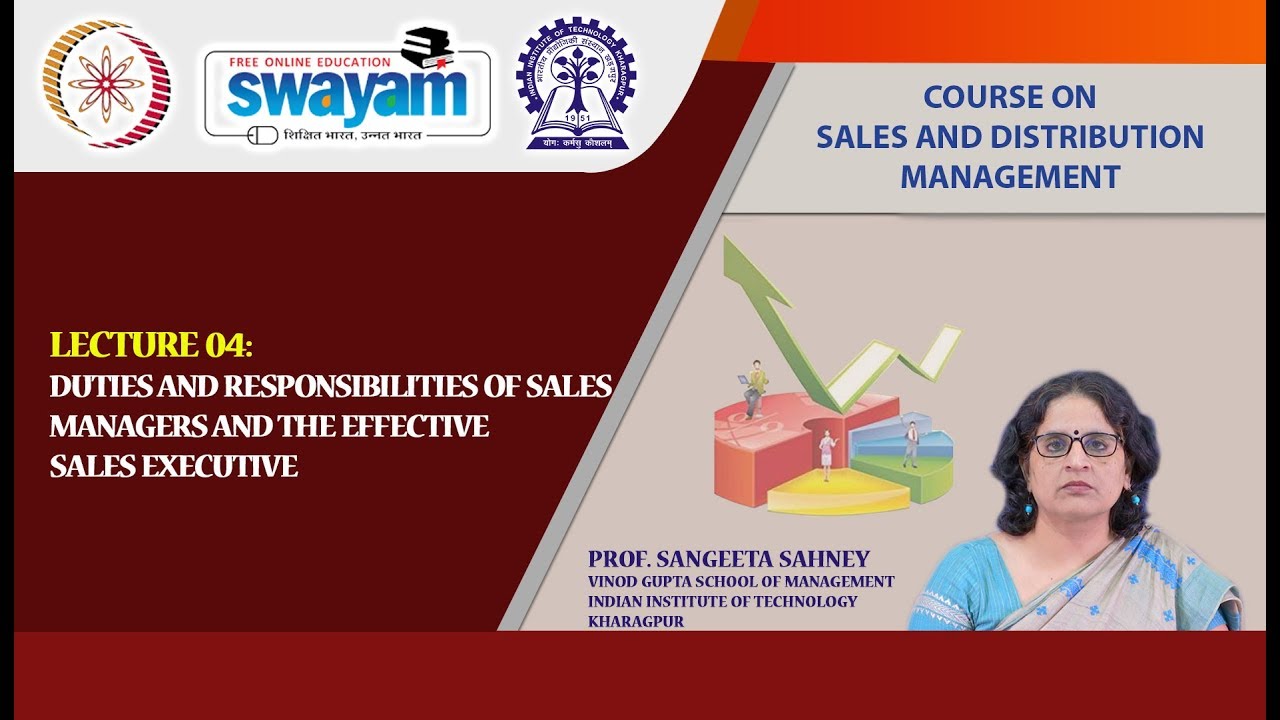 Lecture 04 : Duties and Responsibilities of Sales Managers and the Effective Sales Executive