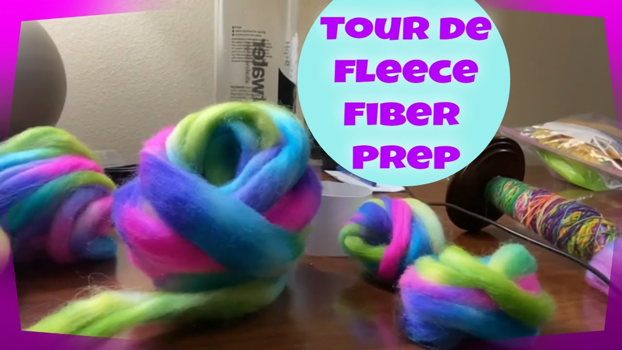 Preparing hand dyed wool for spinning fractal yarn | Day 2 Tour de Fleece | Yarn Giveaway