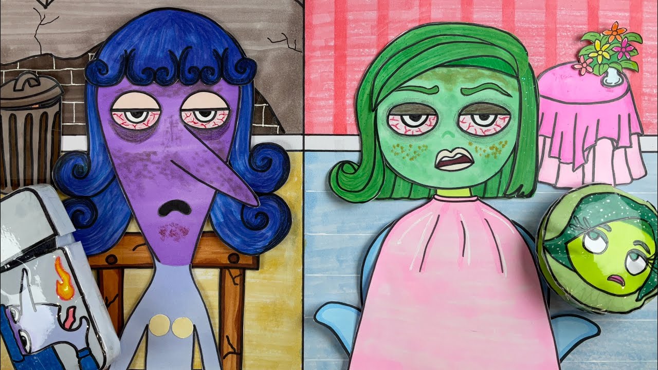 [✨Paperdiy✨] INSIDE OUT 2⭐️Make Up | Salon 💰Poor vs Rich #asmr #papercraft
