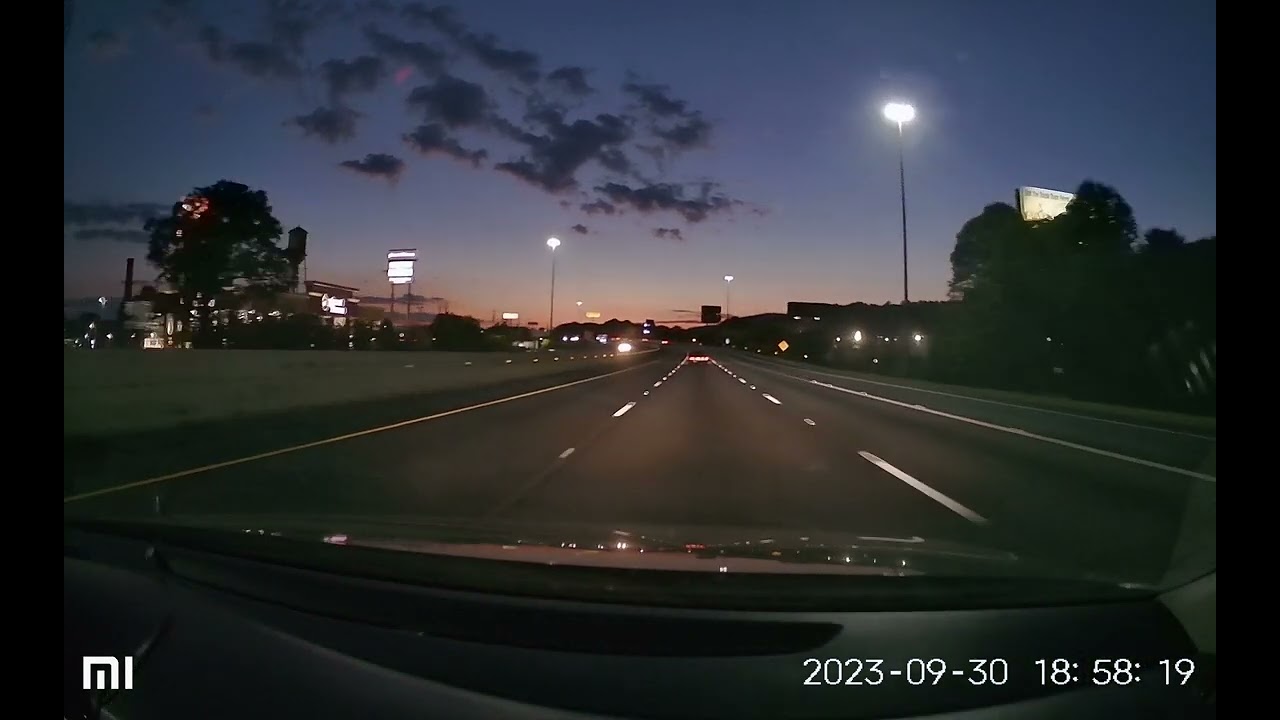 Road Trip at night - Along I20 crossing Georgia, Alabama and Mississippi