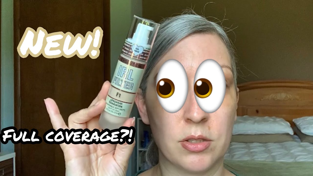 Makeup Revolution IRL Filter Longwear Foundation review demo first impression over 40 makeup
