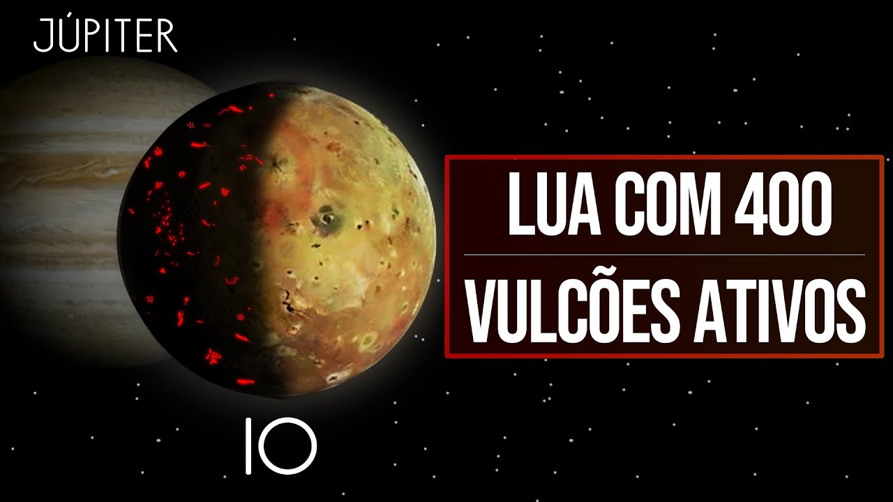 Lua com 400 Vulcões Ativos (Io, lua de Júpiter)