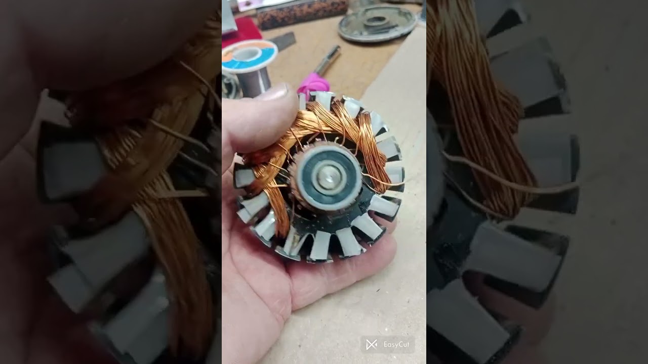 Reparación y Embobinado de motor dc de 24v