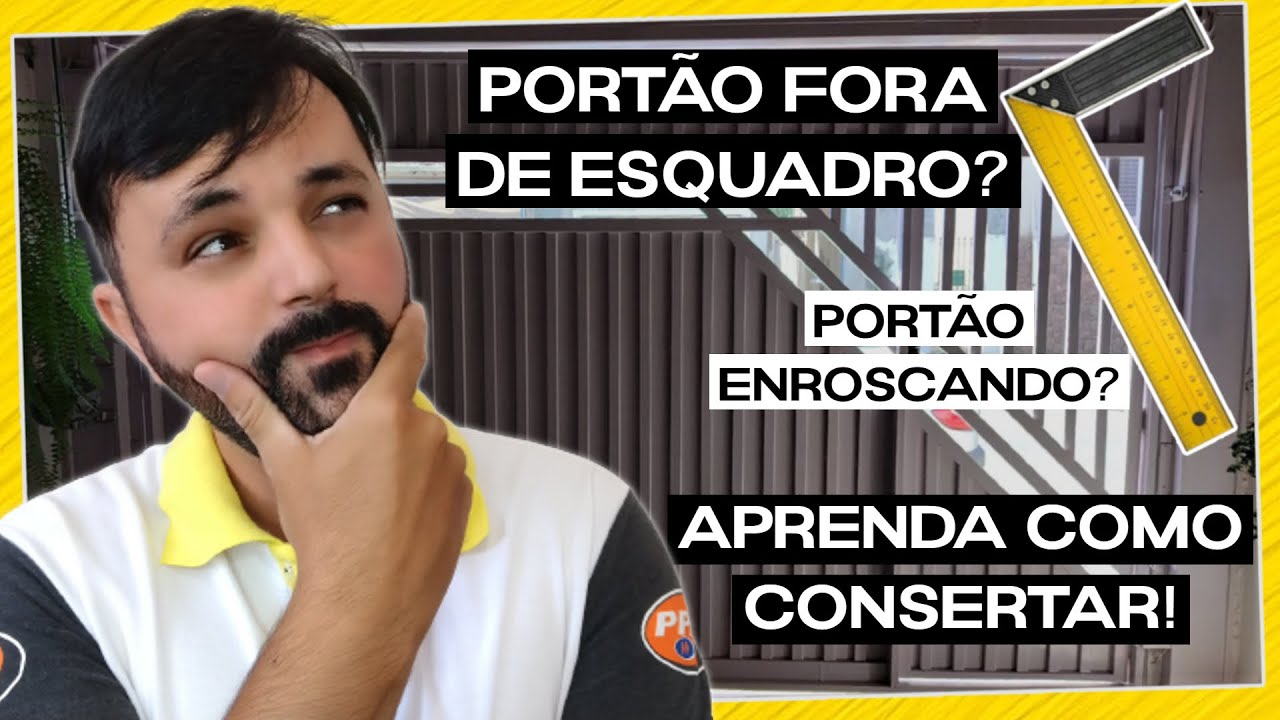 COMO CONSERTAR PORTÃO BASCULANTE FORA DE ESQUADRO E ENROSCANDO