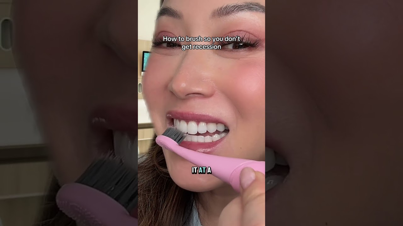 How to brush so you don&rsquo;t get recession #recession #dentist #toothbrush