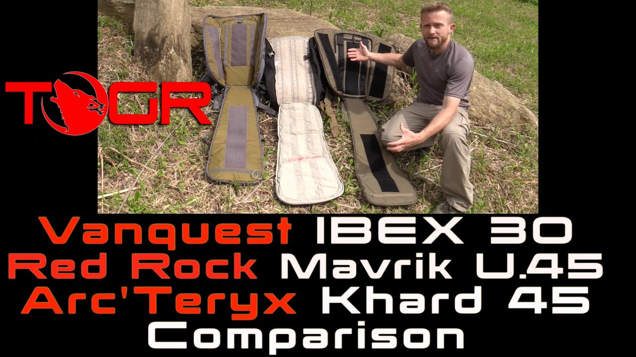Vanquest IBEX 30 - Red Rock Mavrik U.45 - Arc'teryx Khard 45 : Comparison
