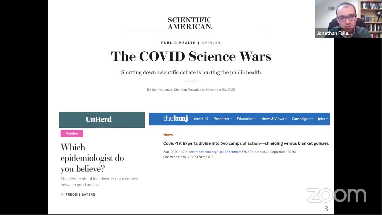 Center Debates: COVID-19 presented by Jonathan Fuller (U of Pittsburgh) & Marc Lipsitch (Harvard)