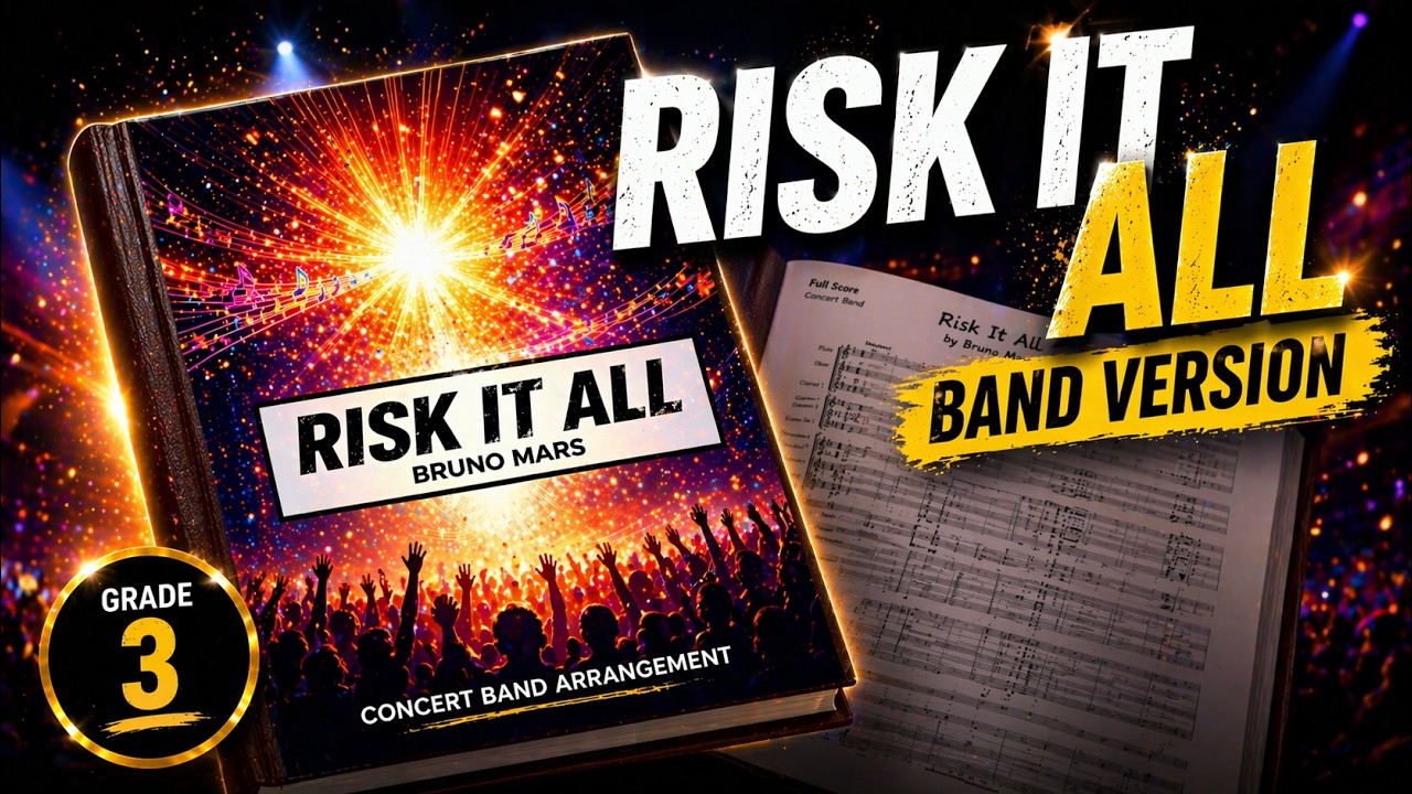 Risk It All - Bruno Mars | Concert Band Arrangement | Score & Audio | World first concert band arr.