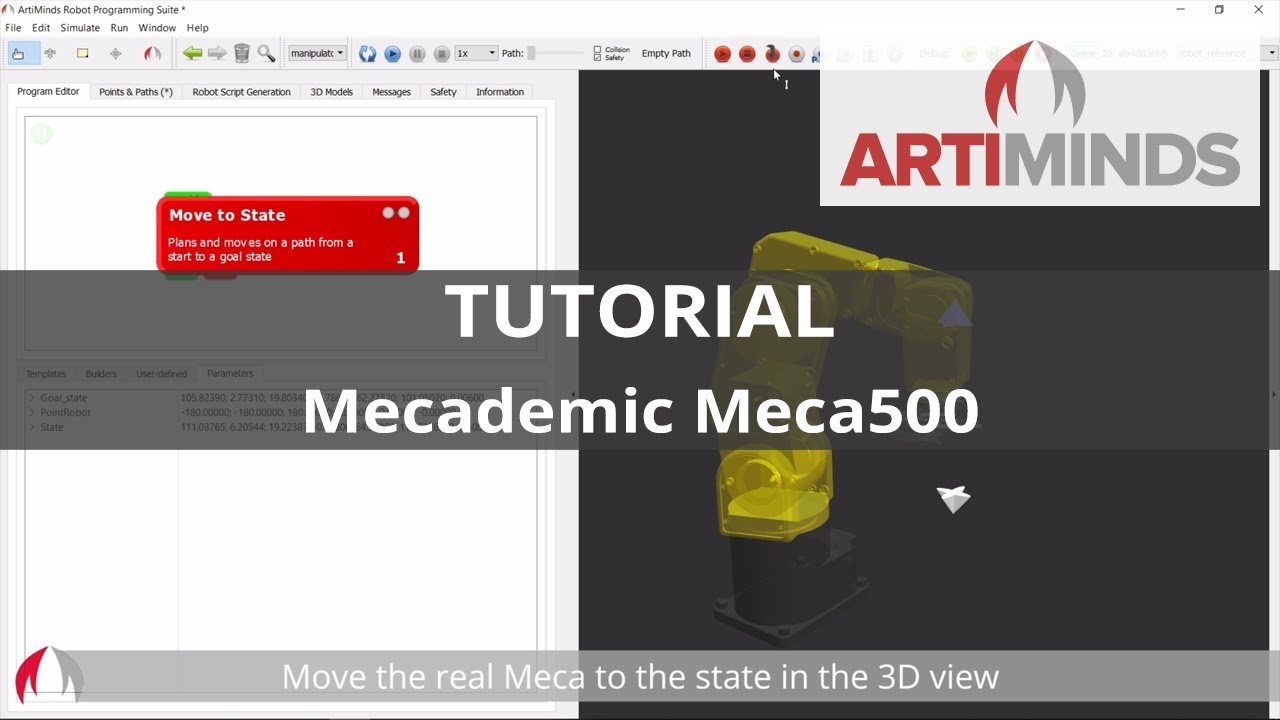 Tutorial: Mecademic Meca500 with ArtiMinds RPS