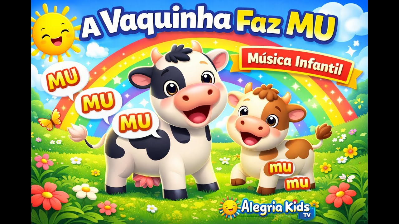 🐄 A Vaquinha Faz MU | Música Infantil Alegre | Alegria Kids TV