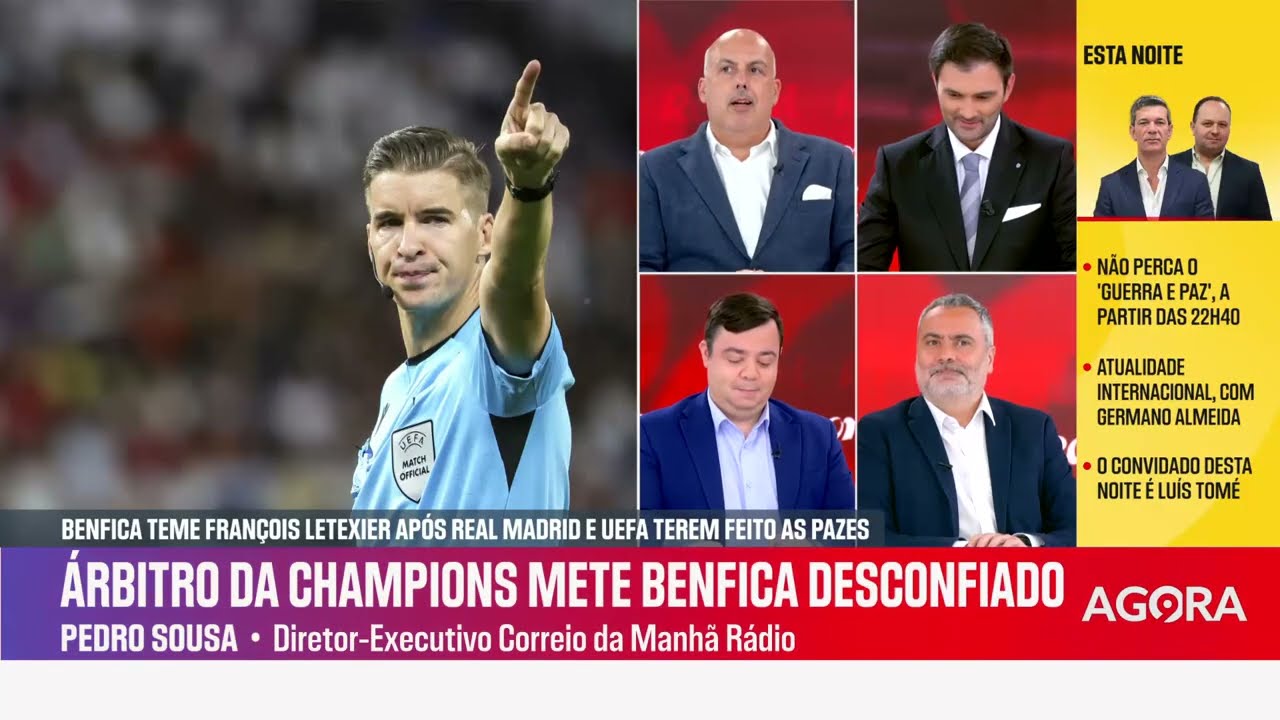 Benfica apreensivo e Real Madrid satisfeito: como o árbitro está a ser protagonista antes do jogo