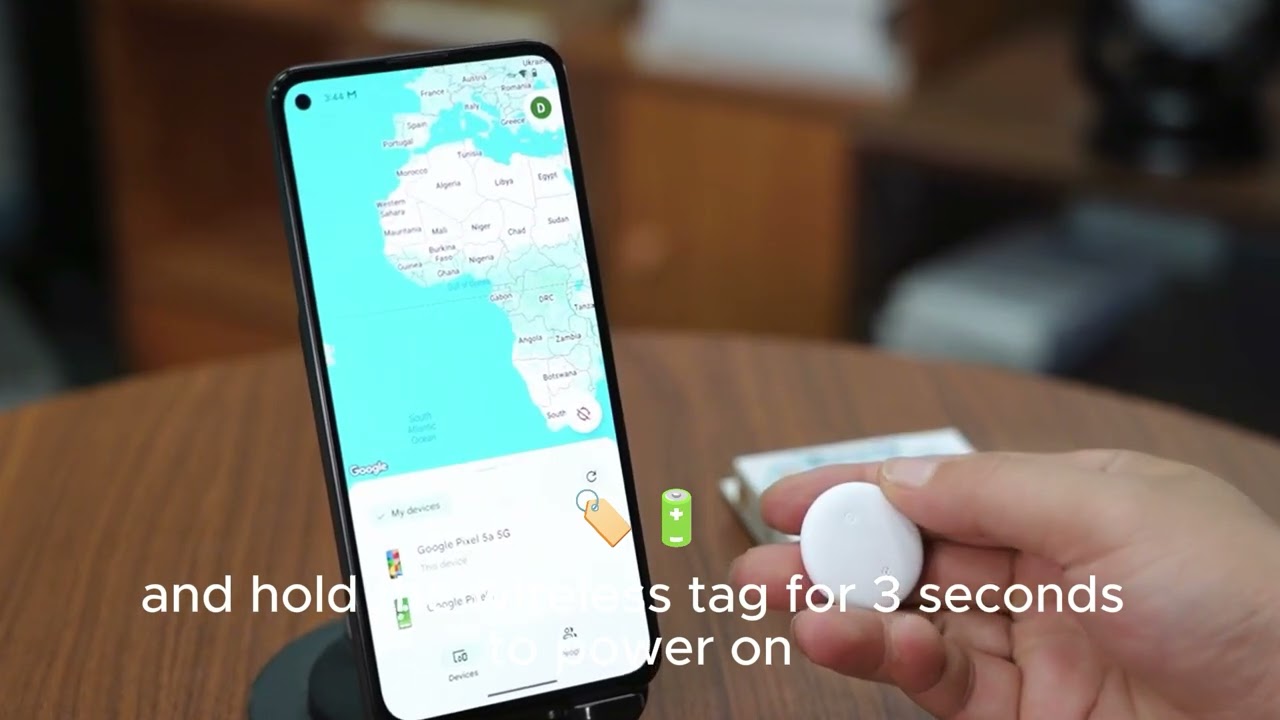 Представление беспроводного трекера для функции Google &laquo;Найти устройство&raquo; на Android
