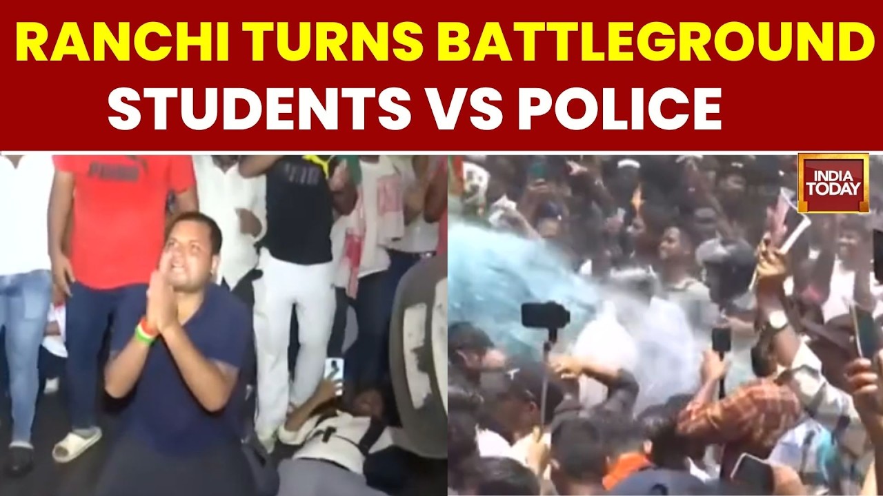 Jharkhand Student Protest Turns Violent: Police Use Tear Gas, Water Cannons | JPSC-JSSC | Paper Leak