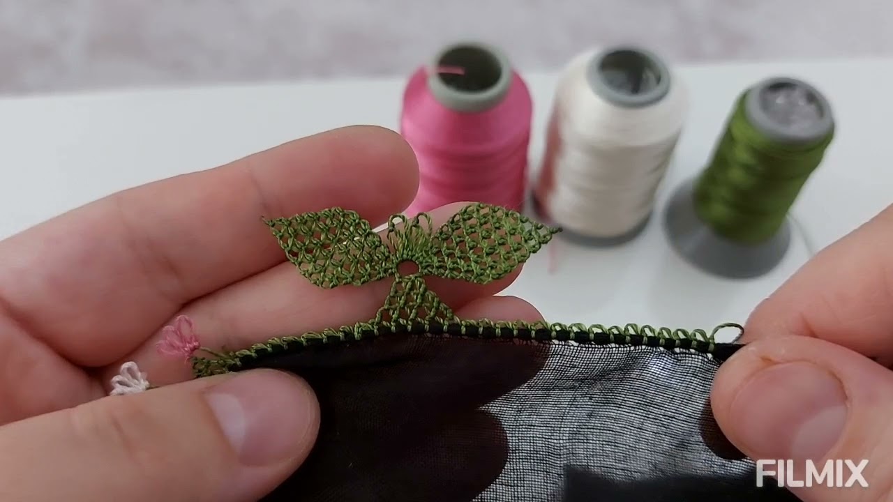 Mısır püskülü/buğday başağı iğne oyası modeli