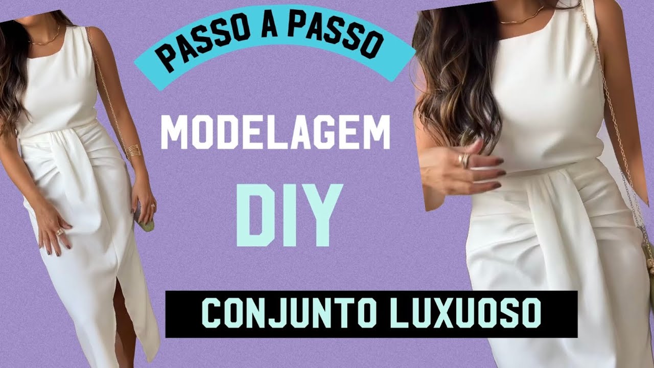 CONJUNTO DE SAIA ESTILOSA E BLUSA PASSO A PASSO DA MODELAGEM SEM COMPLICAÇÕES #diy #passoapasso
