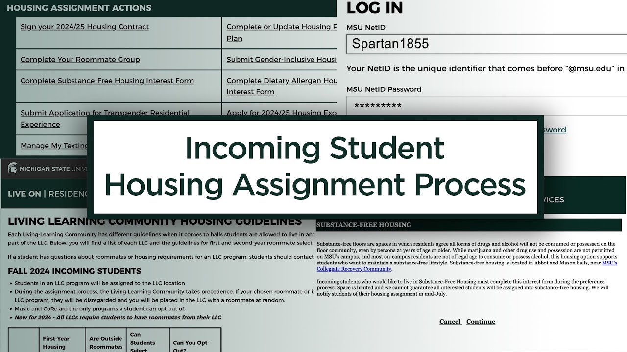 Incoming Student Housing Assignment Process