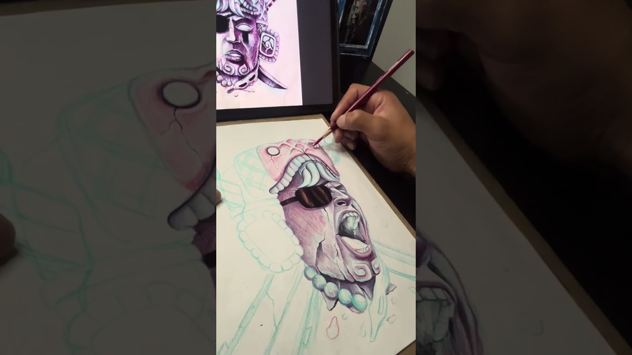 Aztec/raider 2 sketch #aztecraider2 #raidernation #dinastianambo #explore #octattoo 