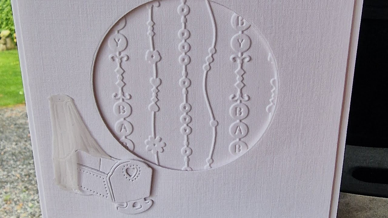 New Baby White on White Clean and SImple Card