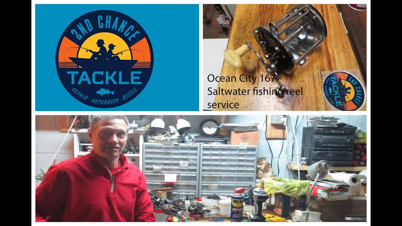 Vintage Ocean City 167 large 4 0 saltwater fishing reel how to service