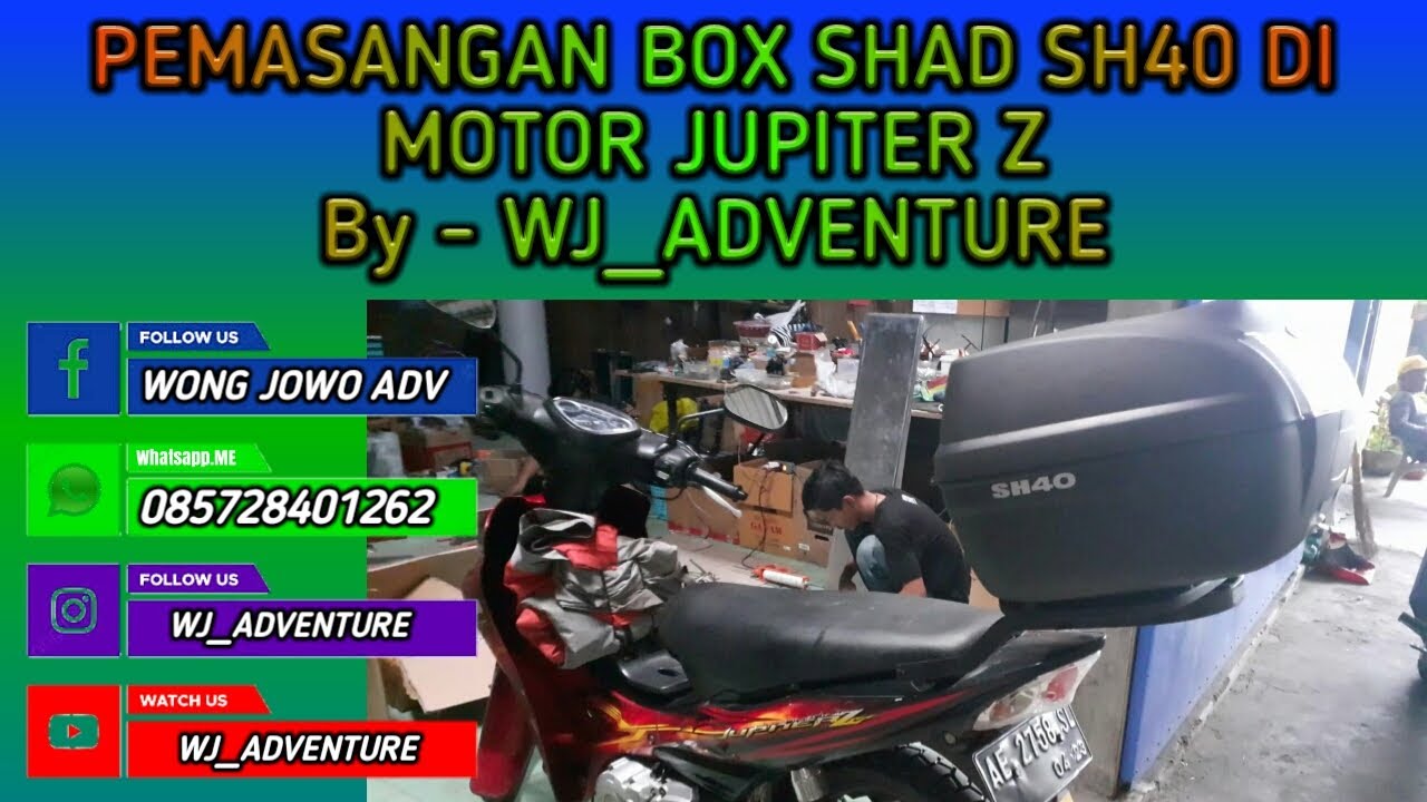 Yamaha Jupiter Z Tampil Beda Dengan Box Motor SH40 || WJ_Adventure