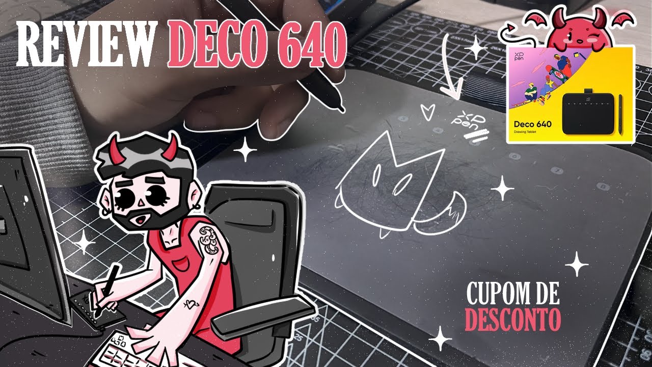 MESA DIGITALIZADORA PARA DESENHAR NO CELULAR DECO 640 DA XPPEN !! 
