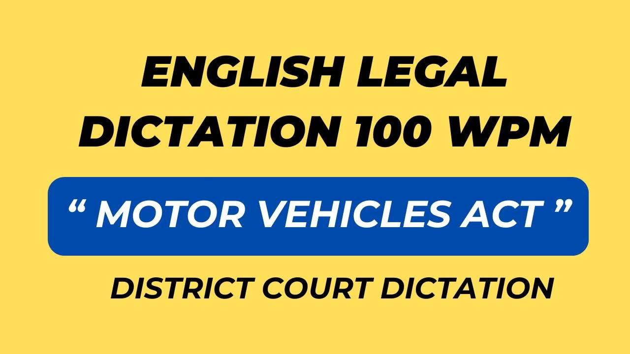 English Legal 100 WPM Dictation || #districtcourtdictation #highcourtdictation