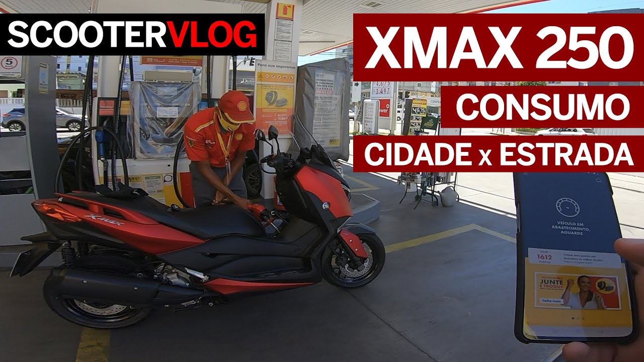 XMax 250 - Consumo de Combustível - Cidade x Estrada