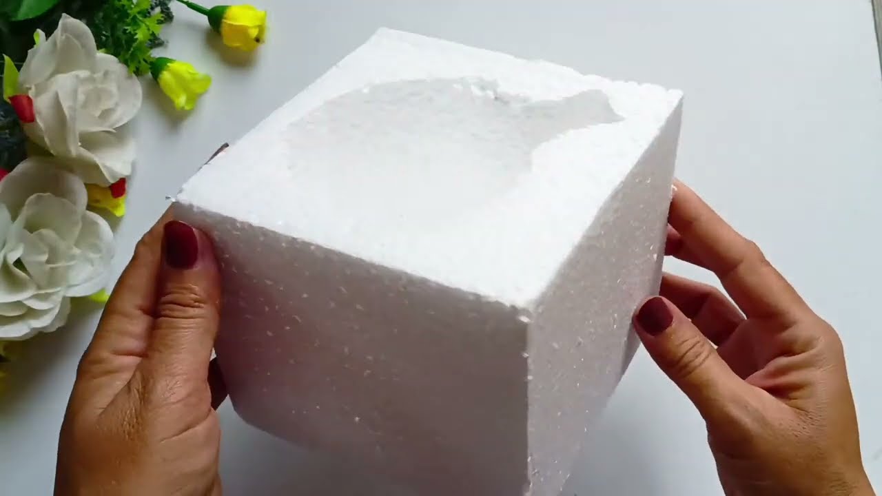 Waste🪴 Thermocol Craft Ideas | Home Decoration with waste material | Planter Stand |