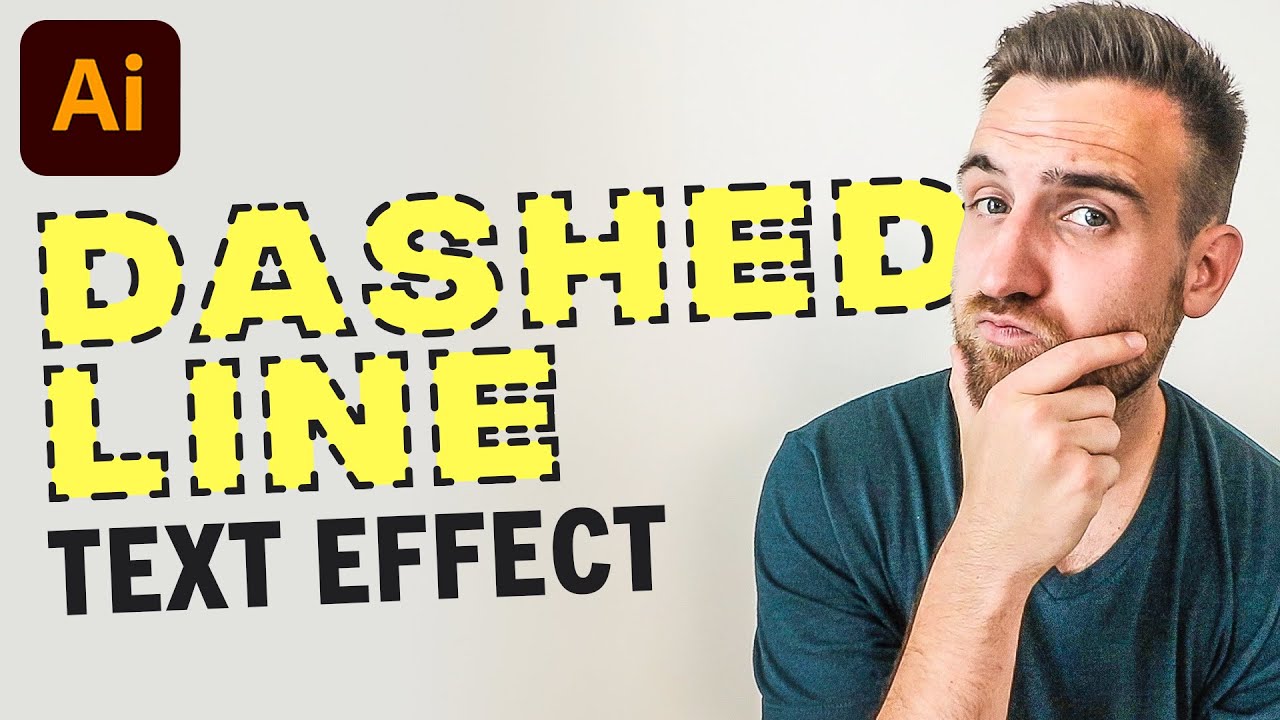 How to Outline Text with Dashed Line in Illustrator (Tutorial)
