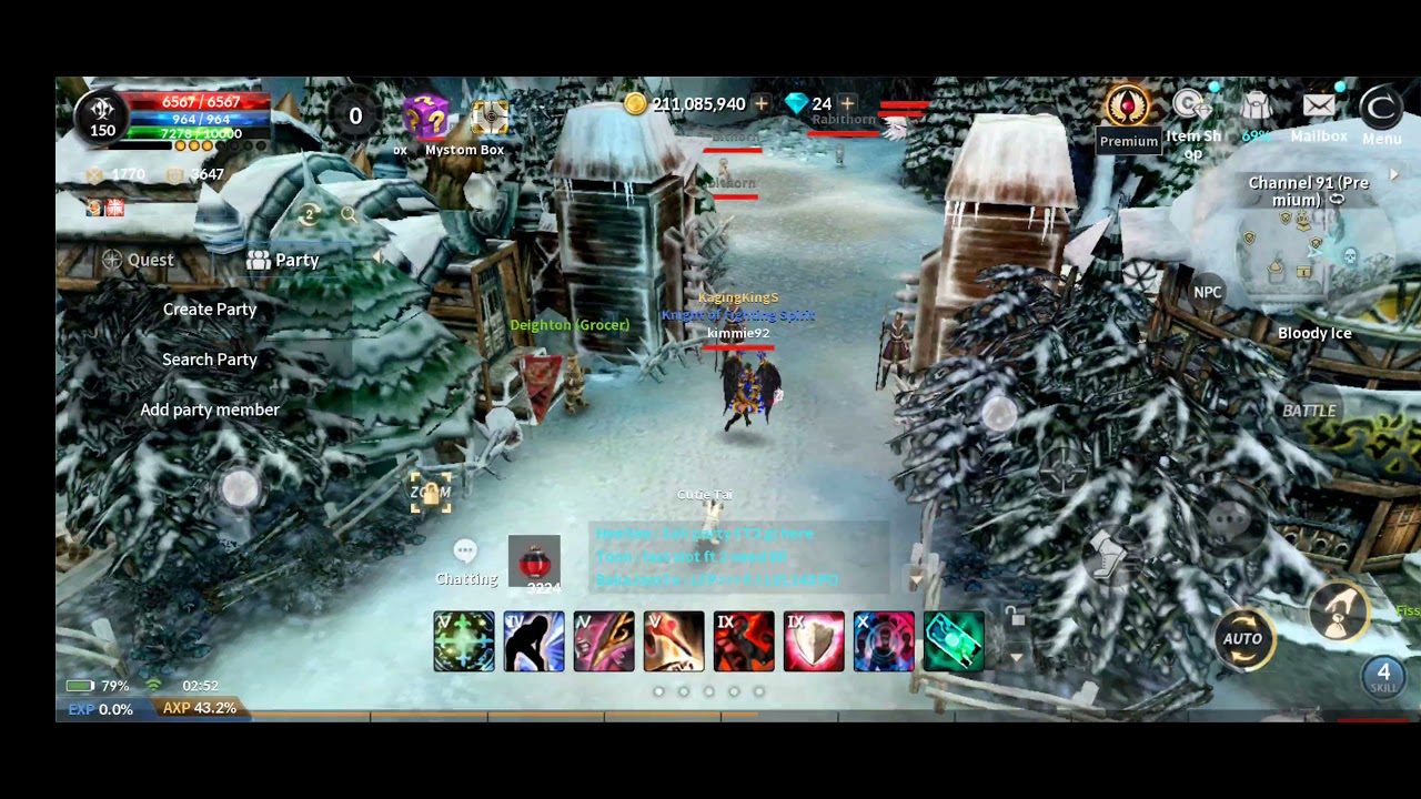 cabal mobile Gladiator farm item with skill and combo tips pvp