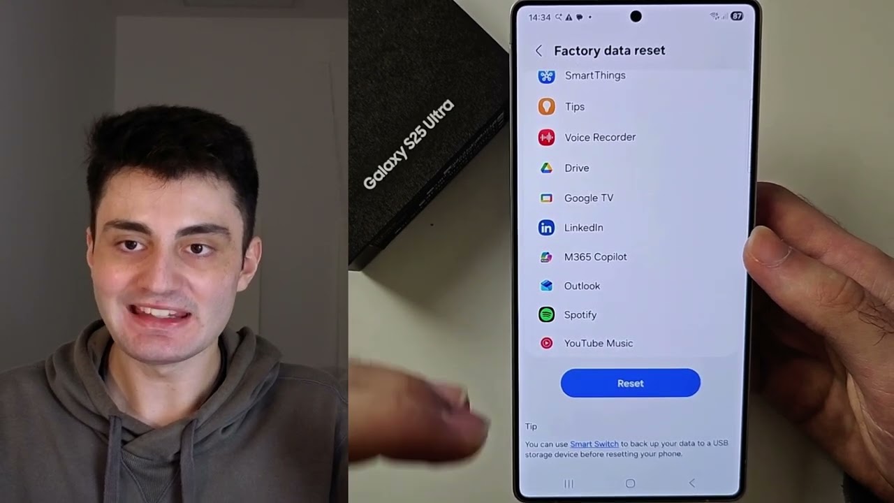 Как удалить все данные на Samsung Galaxy S25 Ultra — сброс к заводским настройкам