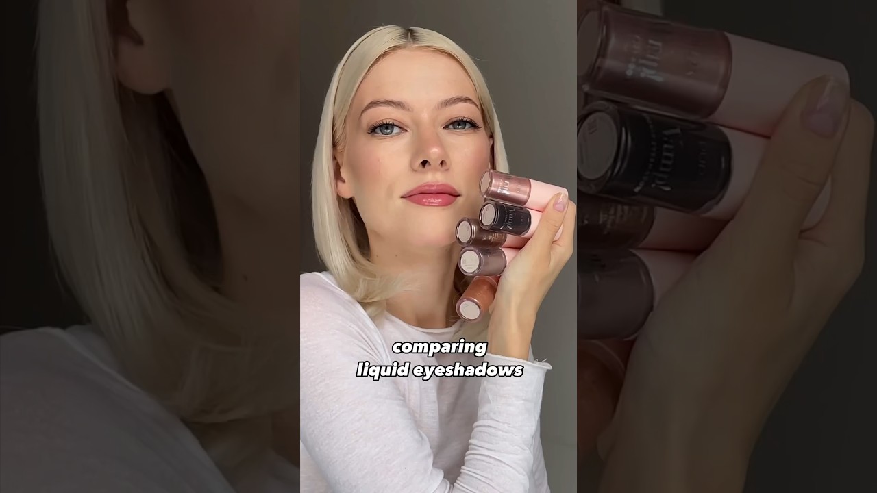 Swatching liquid eyeshadows from pupa Milano for green and gray eye color