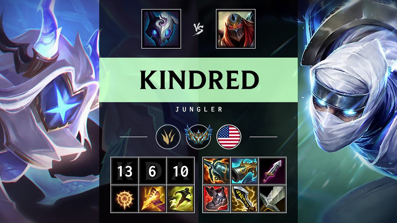 Kindred Jungle vs Zed - NA Challenger Patch 25.18