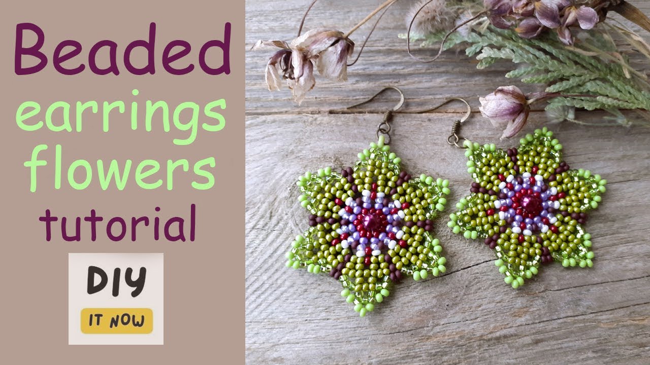How to Make Huichol Flower Earrings – Easy Seed Bead Tutorial for Beginners Step by Step