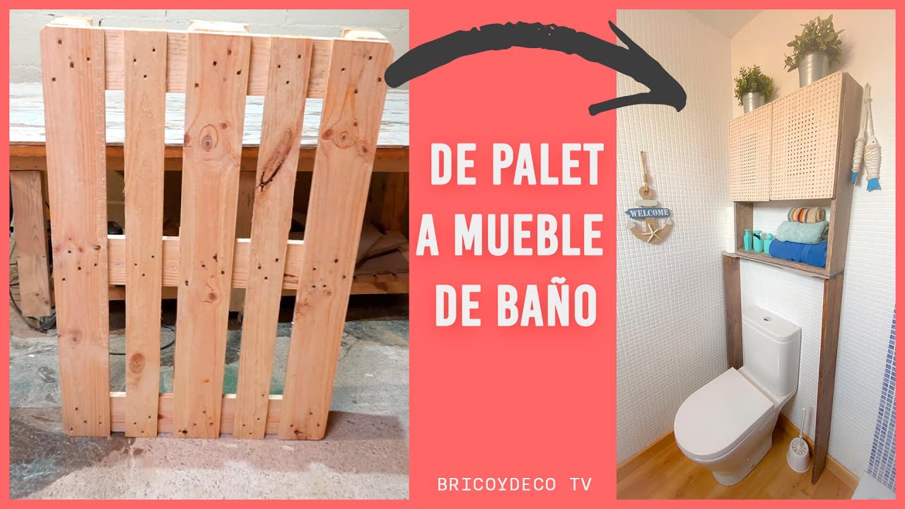 MUEBLE PARA EL BAÑO CON UN PALET | Tutorial paso a paso para RECICLAR PALETS