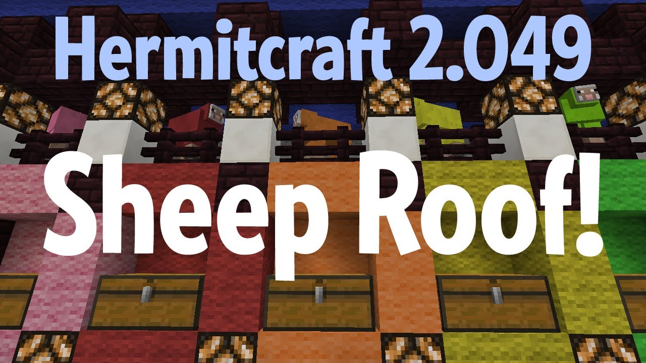 Sheep roof! - Hermitcraft 2.049