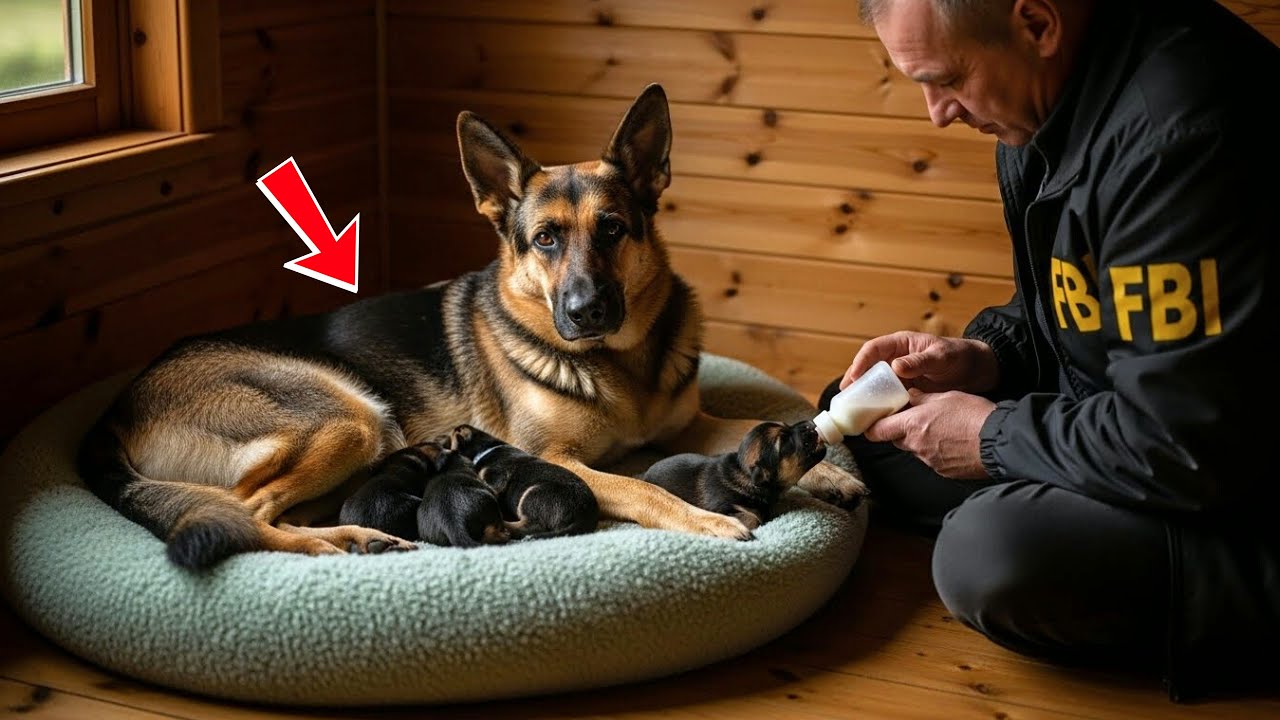 Elle A Perdu Ses Chiots — Mais Un Agent FBI Lui A Apporté Quatre Orphelins Sauvés De La Tempête!!!