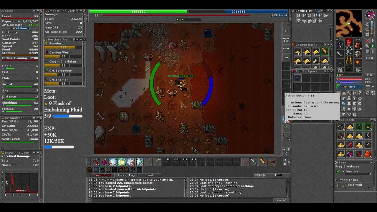 [TIBIA] - Hunt Knight Free Level 50 Profit