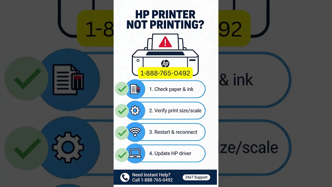 HP Printer Not Printing? Quick Fix Guide (With Live Support Number)