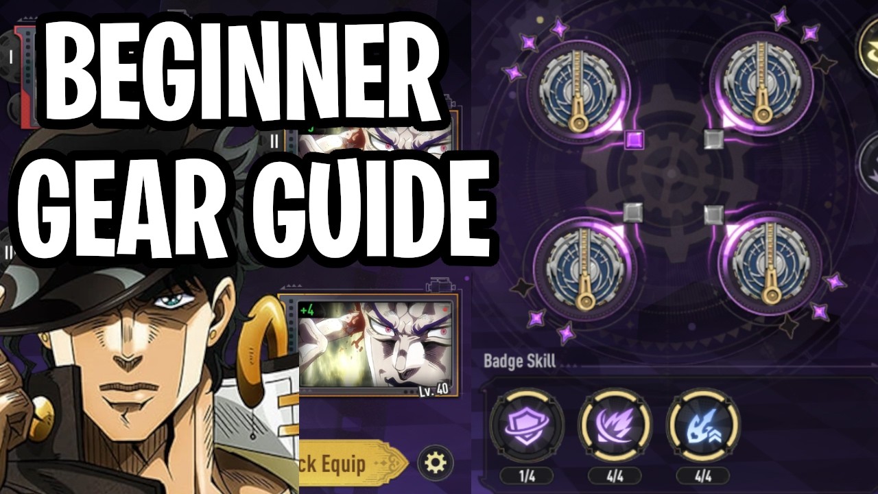 Badge & Dramatic Scene Beginner Gear Guide! How The System Works! [JoJo Golden Spirit]