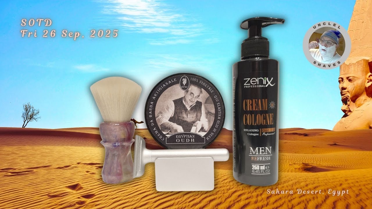 SOTD s452 || Extro -  Egyptian Oudh | TroyCraft “Nebula” APShave 26/54mm Cashmere | Hone Type 15a