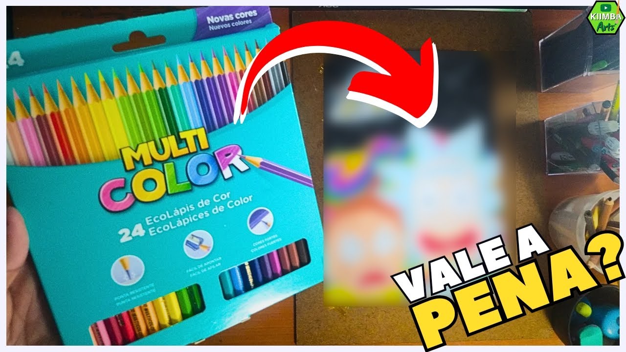 REVIEW LÁPIS MULTICOLOR 24 CORES | VALE A PENA? | Kiimba Arts