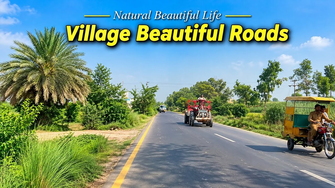 Beautiful Village Roads of Punjab 🌿 | Rural Beauty & Peaceful Village Life | Natural Beautiful Life 