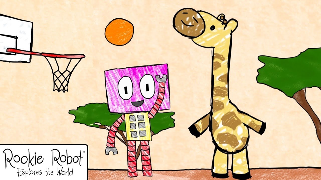 Rookie Robot🤖 | Rookie VS Giraffe | Funny Cartoons For Kids
