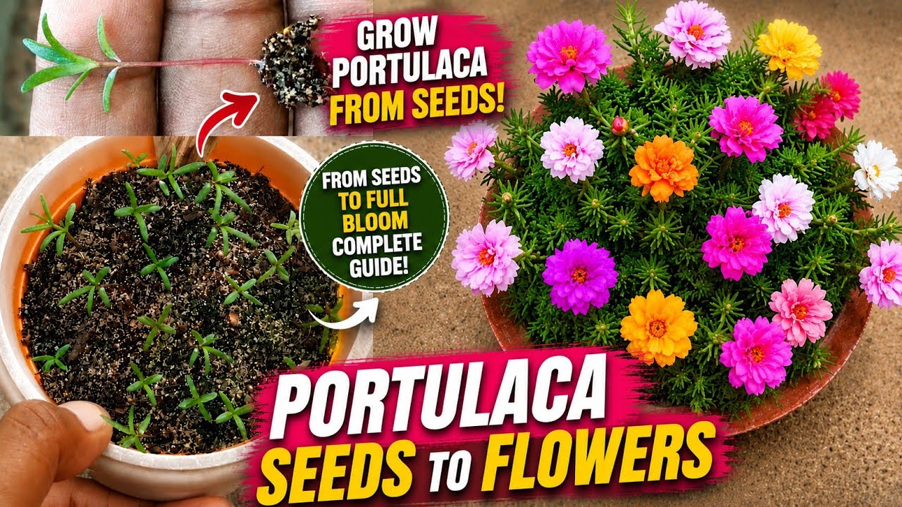 How To grow Portulaca From Seeds | Portulaca Growing Tips 