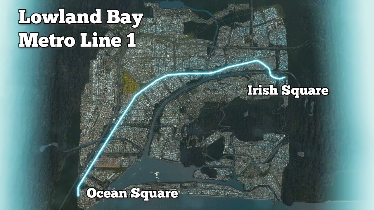 Metro Line 1 - 1st person ride - Lowland Bay (Cities Skylines)