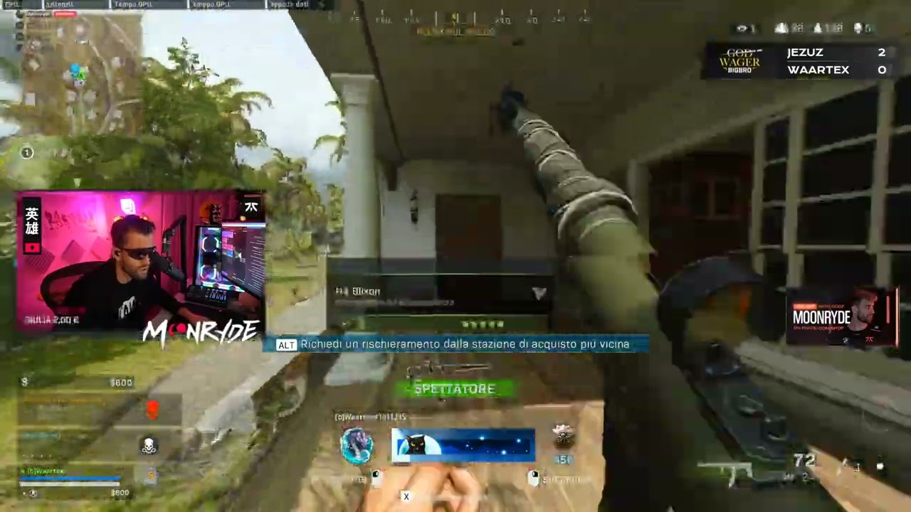 WAARTEX con 10 kill in 3 minuti fa impazzire MOONRYDE!!!😱😱💣