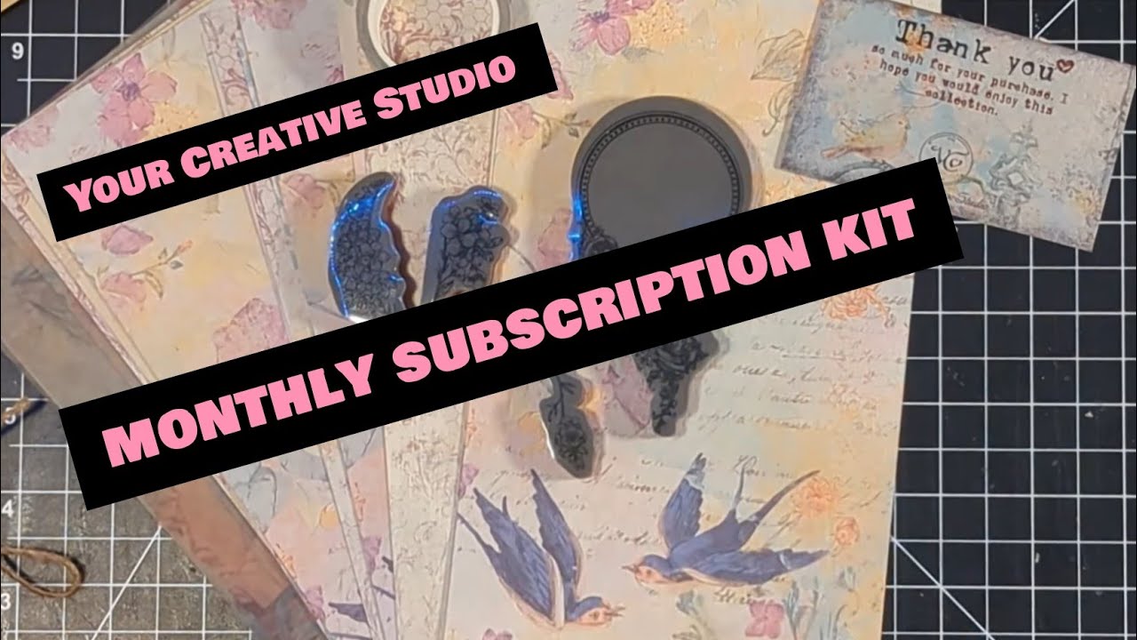 Your Creative Studio Subscription Box - So Many Goodies, Ephemera, Stickers, Stamps & More!