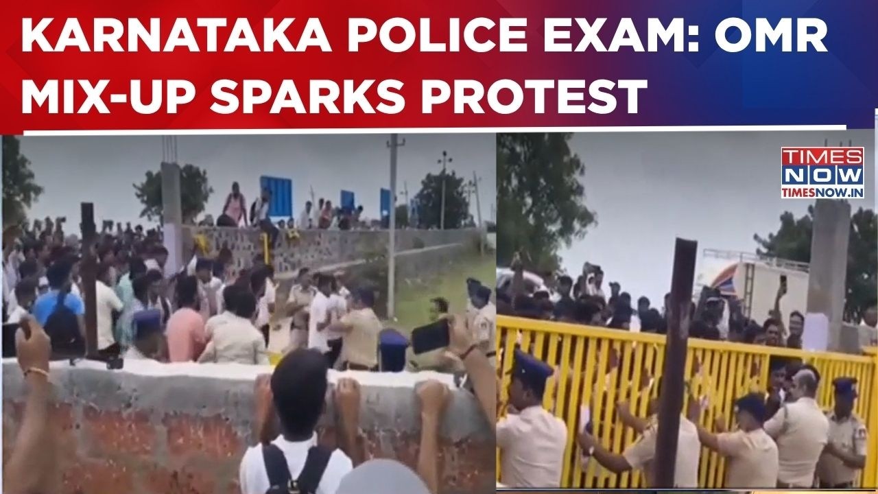 Karnataka Police Recruitment Exam Chaos: OMR Sheet Mix-Up Sparks Massive Protest | Top News